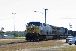 CSX 231 & 308 lead a train across Bridges Street